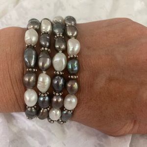4 strand cultured pearl bracelet.